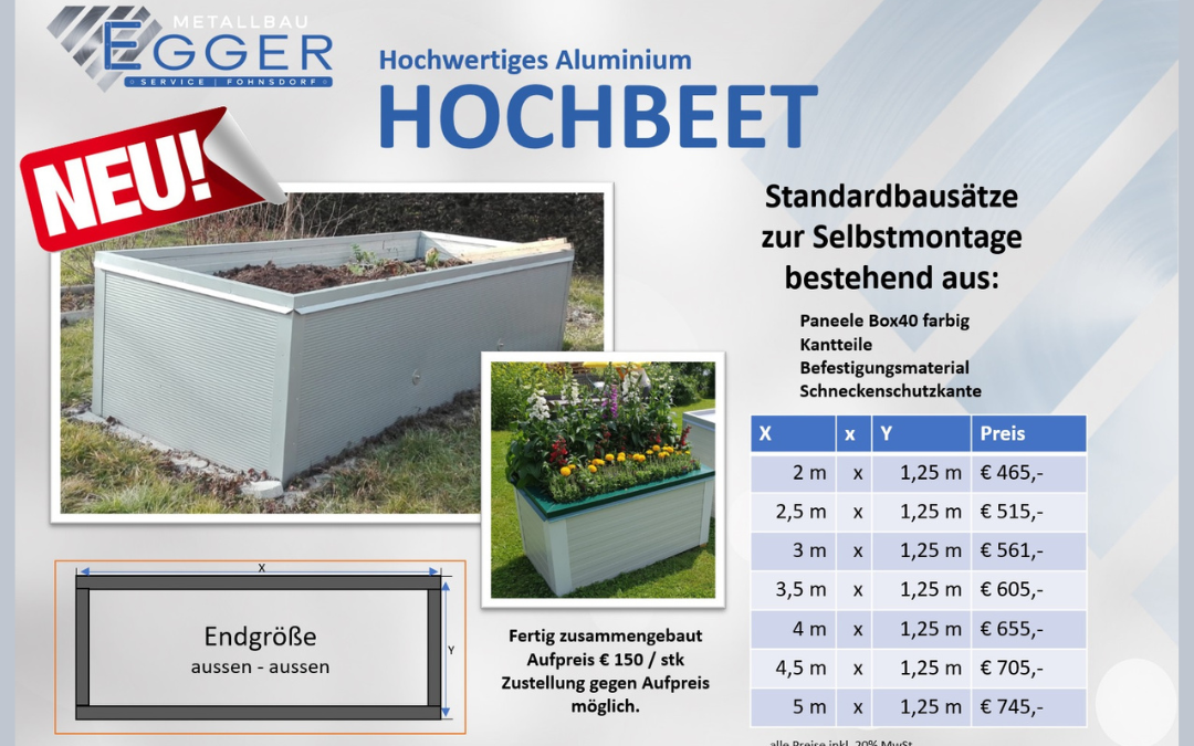 Hochbeet – Aluminium