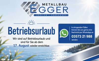 Betriebsurlaub Sommer 2026